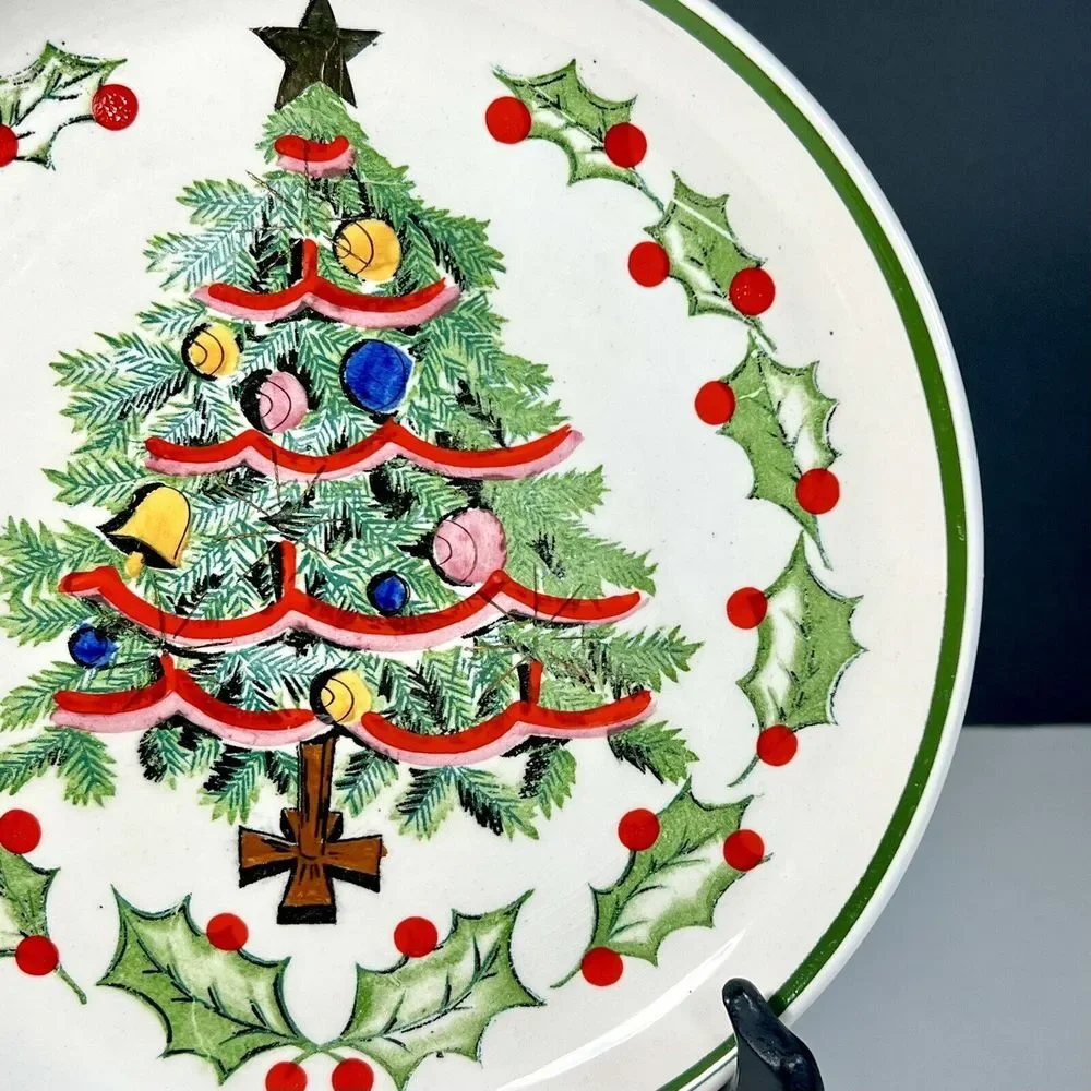 Vintage 1950's Geo Z.‎ Lefton Christmas Tree Plate 8